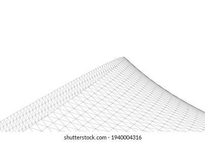 dibujo arquitectónico abstracto vista 3d