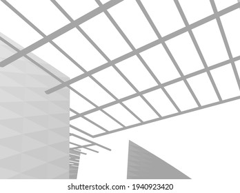 abstract architectural drawing 3d view
