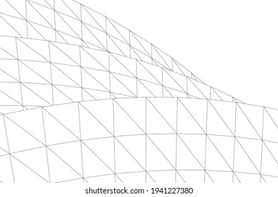 abstrakte Architekturzeichnung 3D-Ansicht