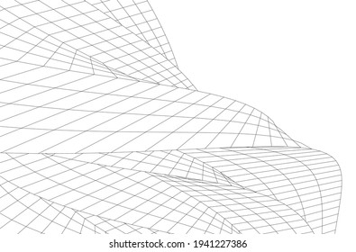 abstract architectural drawing 3d view