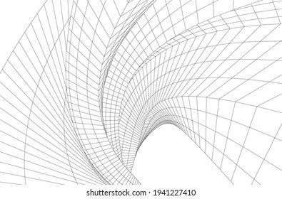 dibujo arquitectónico abstracto vista 3d