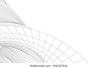 dibujo arquitectónico abstracto vista 3d