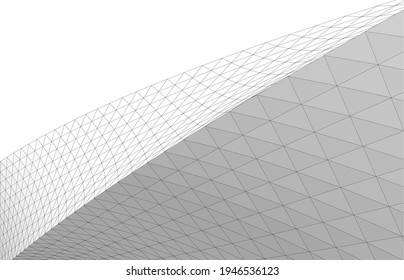 Abstract architectural drawing 3d view