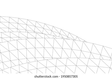 abstract architectural drawing 3d view
