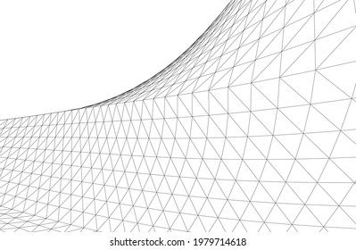 abstract architectural drawing 3d view
