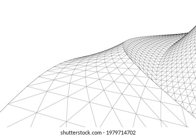 dibujo arquitectónico abstracto vista 3d