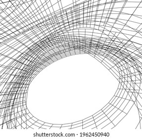  diseño lineal de dibujo arquitectónico abstracto