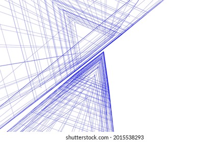 abstract architectural drawing vector design