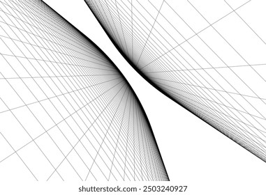 Abstract architectural drawing vector illustration
