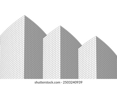 Abstract architectural drawing vector illustration