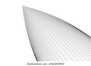 Abstract architectural drawing vector illustration