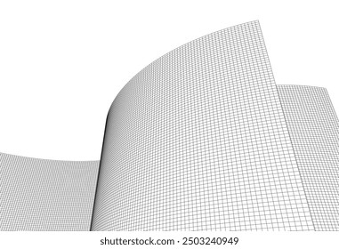 Abstract architectural drawing vector illustration