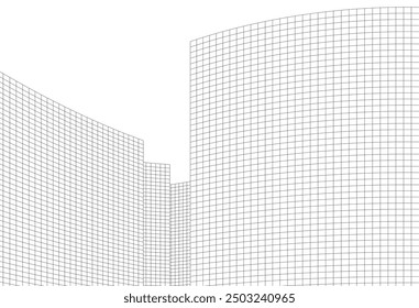 Abstract architectural drawing vector illustration