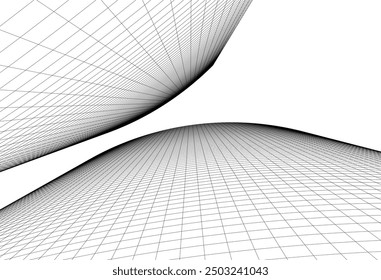 Ilustración vectorial de dibujo arquitectónico Abstractas