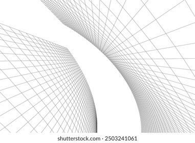 Abstract architectural drawing vector illustration