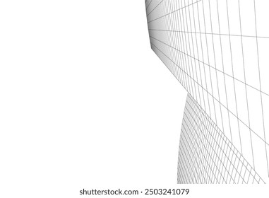 Abstract architectural drawing vector illustration