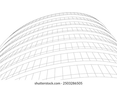 Ilustración vectorial de dibujo arquitectónico Abstractas