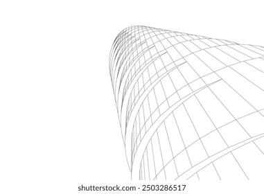 Ilustración vectorial de dibujo arquitectónico Abstractas