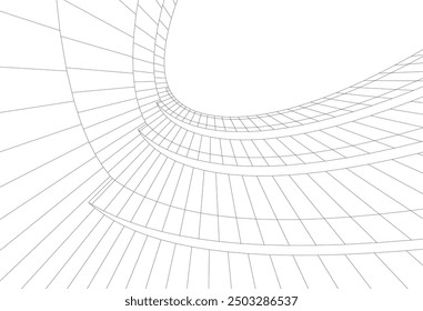 Abstract architectural drawing vector illustration