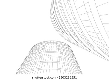 Abstract architectural drawing vector illustration