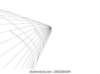 Abstrakte architektonische Zeichnung, Vektorgrafik