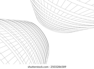 Abstract architectural drawing vector illustration
