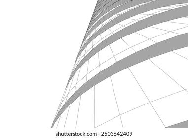 Abstract architectural drawing vector illustration
