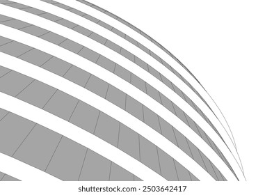 Abstract architectural drawing vector illustration