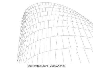 Abstract architectural drawing vector illustration