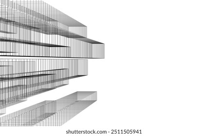 Ilustración vectorial de dibujo arquitectónico Abstractas