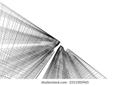 Ilustração abstrata do vetor do desenho arquitetônico