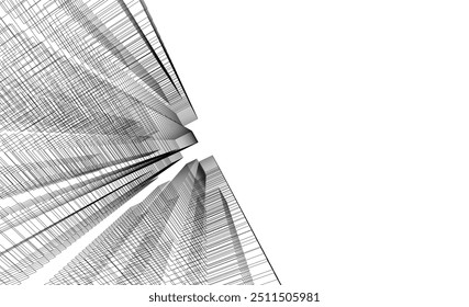 Ilustração abstrata do vetor do desenho arquitetônico