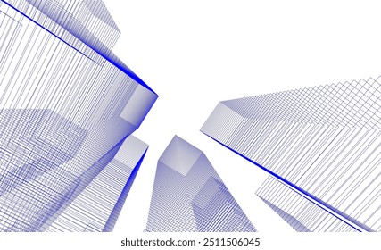 Ilustração abstrata do vetor do desenho arquitetônico