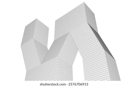 Abstract architectural drawing vector illustration