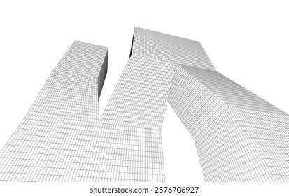 Abstract architectural drawing vector illustration
