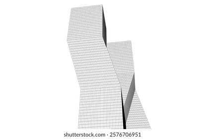 Abstract architectural drawing vector illustration