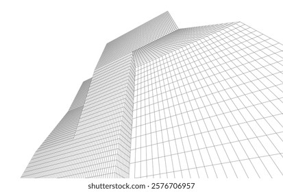 Abstract architectural drawing vector illustration