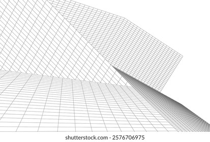 Abstract architectural drawing vector illustration