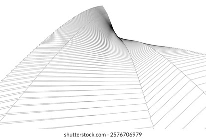 Abstract architectural drawing vector illustration