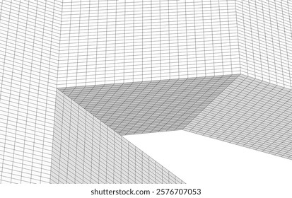 Abstract architectural drawing vector illustration