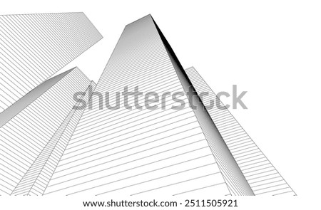 Abstract architectural drawing vector illustration