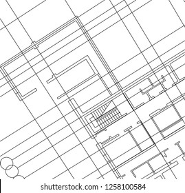 Abstract architectural drawings