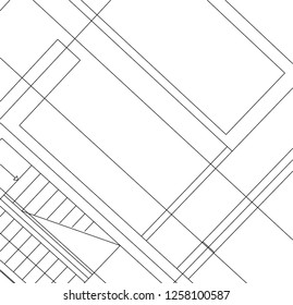 Abstract architectural drawings
