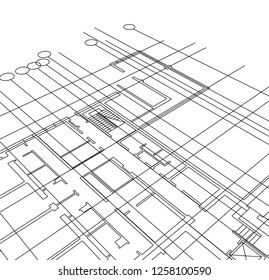 Abstract architectural drawings