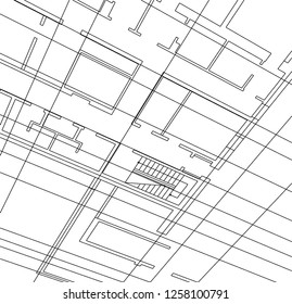 Abstract architectural drawings