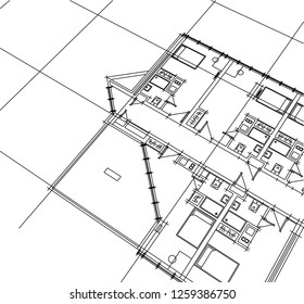 Abstract architectural drawings