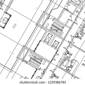 Abstract architectural drawings