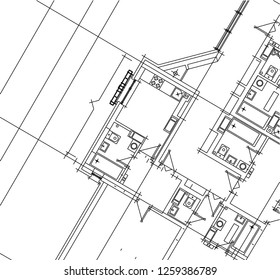 Abstract architectural drawings