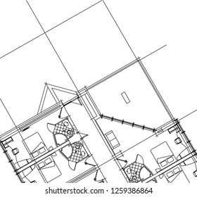Abstract architectural drawings