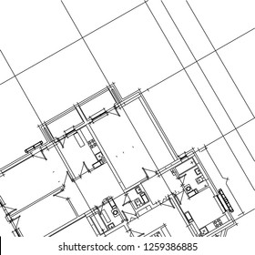 Abstract architectural drawings